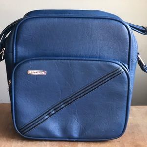 Vintage royal blue samsonite travel bag